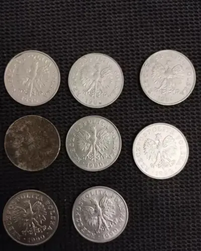 Monety 100 zł z 1990, 8 sztuk — praca Agnieszka, Gdańsk