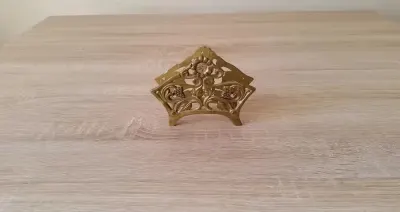 Mosiężny Serwetnik Vintage ABADA | Made in Israel | Lata 60-te XXw. — praca Aleksander, Kraków