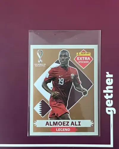 Naklejka Panini Quatar 2022 Almoez Ali Bronze Legend Extra Sticker — praca Maciek, Kraków