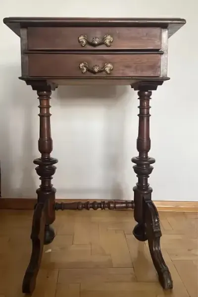 Niciak Konsola drewniana retro eklektyczny vintage barok szafka nocna — praca Off, Gdańsk