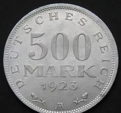 Niemcy 500 marek 1923 — praca Janolsk, Łódź