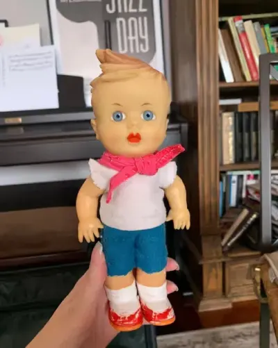 Niemiecka laleczka lalka bobas vintage — praca Iulia, Wrocław
