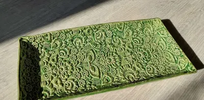 Nowa niepowtarzalna ceramiczna duża patera — praca Małgorzata, Łódź