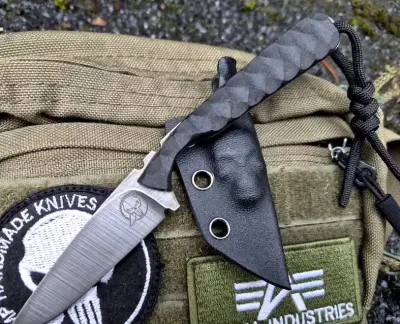 Nóż neck custom ręcznie robiony NMV 3mm — praca Michal, Wrocław