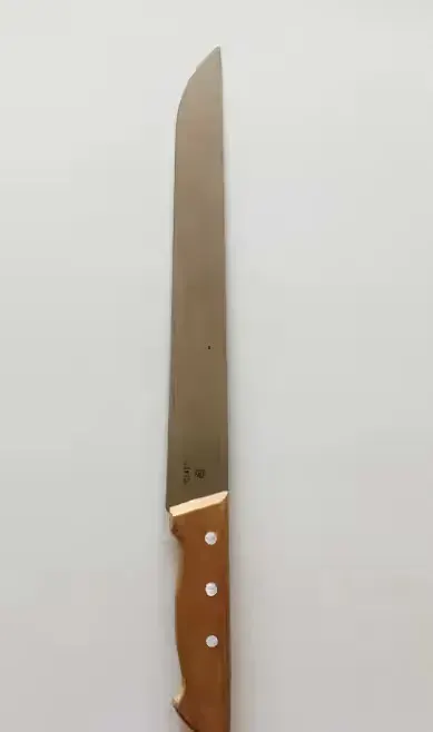 Nóż PRL stal węglowa 42 cm — praca Andrzej, Łódź