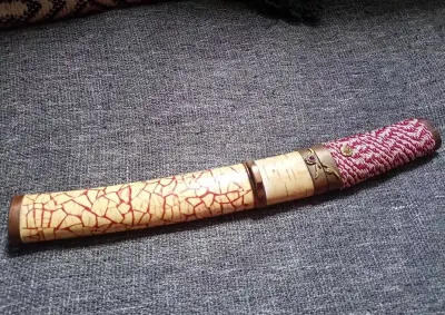 Nóż w całości ręcznie robiony handmade drewno wiśniowe — praca Grzegorz, Łódź
