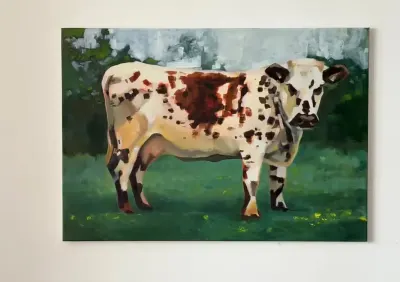 Obraz olejny krowa 100x70 — praca Joanna, Gdańsk