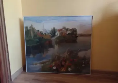 Obraz olejny na płótnie 1977 — praca Anna, Łódź