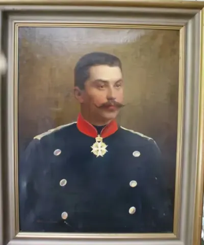 Obraz olejny na płótnie. Portret — praca Mirka, Łódź