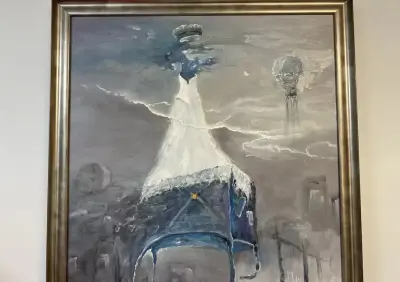 Obraz olejny „Przemijanie – część VII” Marek Nowak 55×55 cm — praca Dominik, Poznań