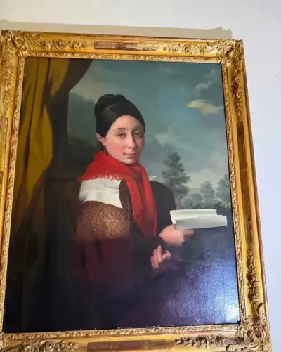 Obraz portret XIX — praca Pete, Warszawa