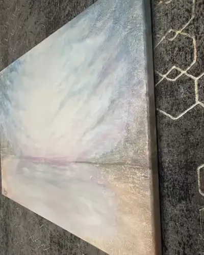 Obraz rękodzieło struktura abstrakcja widok akryl 30x40cm — praca Beata, Gdańsk