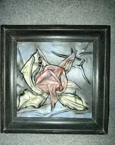 Obraz róża, ze skóry, Art-Deko . — praca Małgorzata, Wrocław