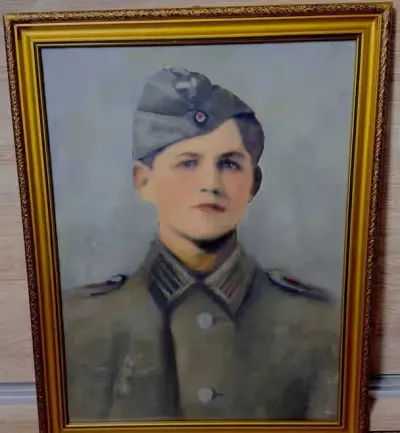 obraz Wehrmacht Portret artylerzysty original ww2 — praca breslaumilitaria, Wrocław