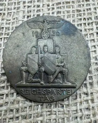 odznaka NSDAP 1936 bundmetal original ww2 — praca breslaumilitaria, Wrocław