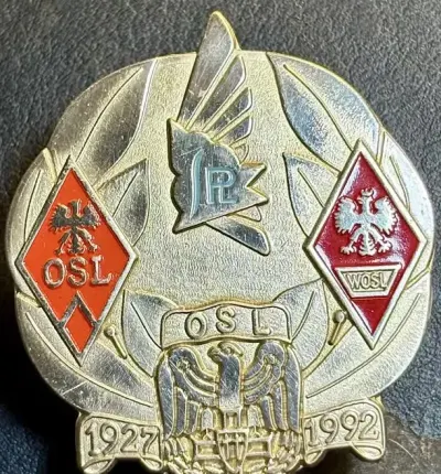 Odznaka Pamiątkowa Szkoły Orląt 1992 rok OSL i WSOL — praca AntykwariatCzasu, Warszawa