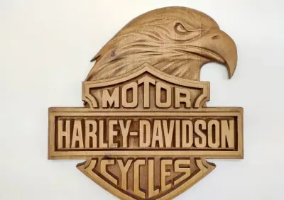 Orzeł Harley Davidson obraz,rzeźba.Prezent dla harleyowca,motocyklisty — praca Włodek, Warszawa