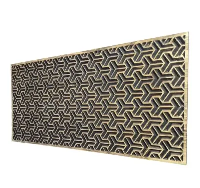 Drewniany panel akustyczno-dekoracyjny 3D 90x45 cm — praca Graver Studio, Puławy