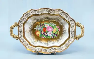 Patera KGM Berlin, zlocona, wyjątkowa, reczne zdobienia — praca RAJ ART WODZKI, Warszawa