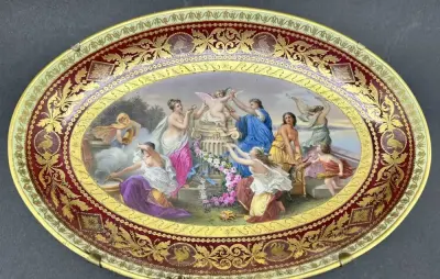 Patera w stylu wiedeńskim, druga połowa XIX w. — praca RAJ ART WODZKI, Warszawa