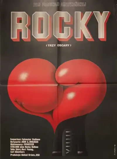 Plakat kinowy Rocky oryginał Lutczyn 78r. — praca Maciek, Kraków