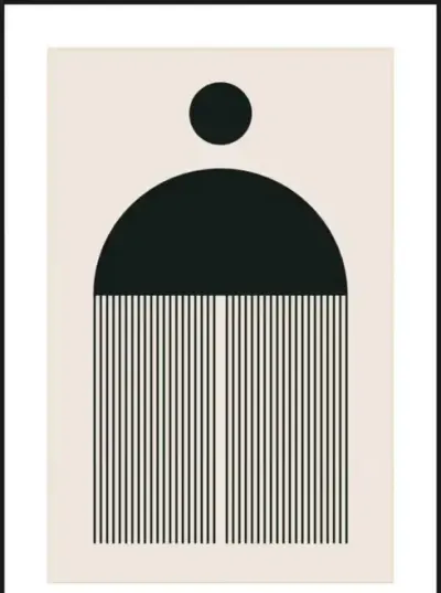 Plakat sztuka minimalistyczna | Abstrakcyjna kopuła [Poster] — praca Proste Kreski, Kraków