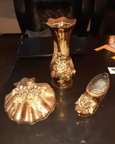 Porcelanowy zestaw w kolorze zlota. Vintage — praca Tomas, Poznań