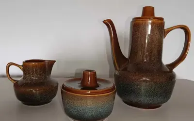 porcelit MIROSTOWICE zestaw dzbanek mlecznik cukiernica (kpl.) — praca meduza, Łódź