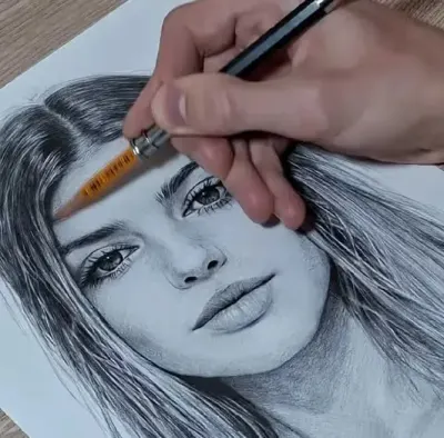 Portret ze zdjęcia — praca Harb, Warszawa