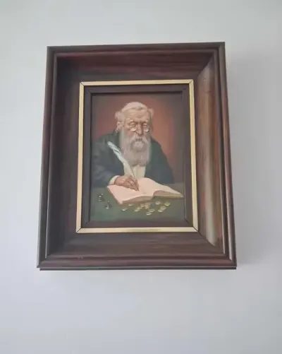 portret  zydowskiego kupca z księgą Wiktor Walęga — praca Slawek, Łódź