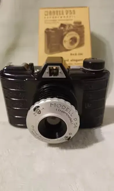 Retro fotoaparat  MODELL P56 Exportmodell (1956) + BOX | Sprawny! — praca Alla, Kraków