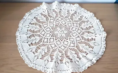 serweta szydełkowa kordonek serwetka hand made vintage — praca finks, Warszawa