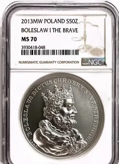 Skarby Stanisława Augusta - Bolesław Chrobry - 2013 - NGC MS70 — praca Paweł, Warszawa
