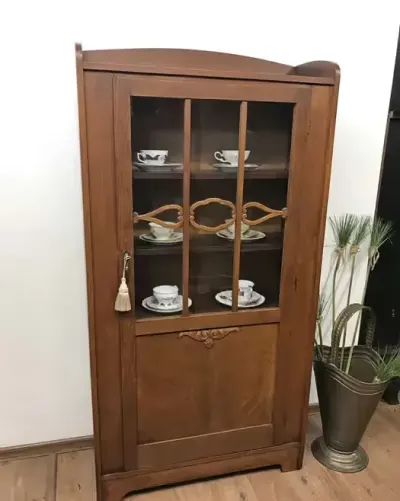Śliczna dębowa witrynka biblioteczka antyk 418/2023 — praca Jakub, Szczecin