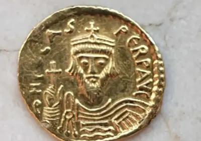 Solidus Phocas 602-610 Bizancjum — praca Wojtek, Warszawa