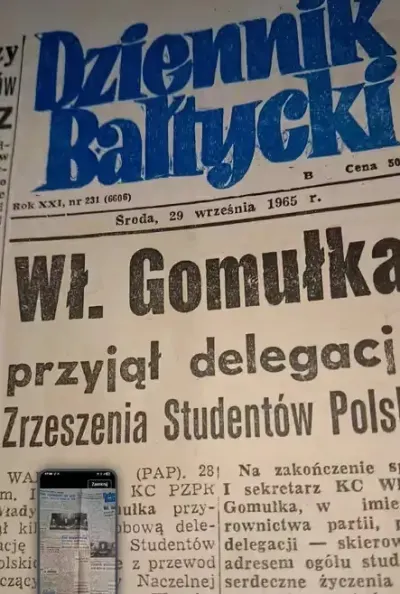 Stara gazeta z 65 — praca EdytaG, Gdańsk