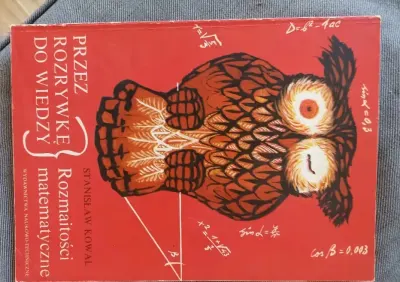 Stara książka "Przez rozrywkę do wiedzy" PRL matematyka — praca Aga, Wrocław