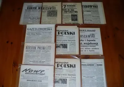 Stare, POLSKIE KOLEKCJONERSKIE GAZETY, Lata 1939-48, Różne, Zestaw 20 Sztuk, Bardzo Dobre Stany WYPRZEDAŻ OKAZJA !! — praca Oelix, Szczecin