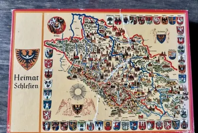 Stare puzzle Śląsk Schlesien ok 1955 r — praca Andrzej, Wrocław
