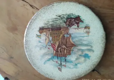 stare zachodnioniemieckie płytki ceramiczne morze stary statek piraci — praca Maksym, Wrocław