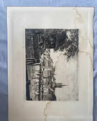 Starożytna rycina przedstawiająca targ rybny w Królewcu.Alfreda Jensena (1859–1935) — praca dya4yk75, Poznań