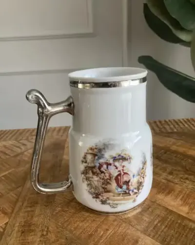 Stary kufel porcelanowy Vintage Walbrzych — praca Adorostoria, Poznań