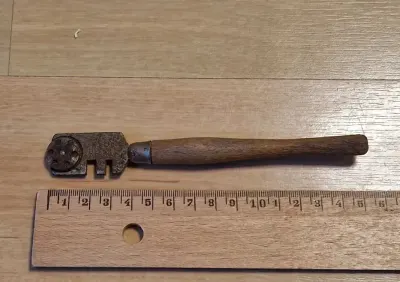 stary nóż diamentowy do cięcia szkła, szyb PRL lata 80 Krakus 15cm — praca Wojciech, Poznań