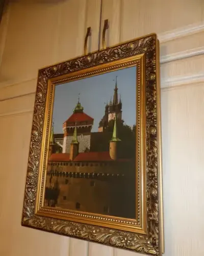 Stary Obraz kopia w ładnej ramie 50 x 40 cm — praca Jan, Kraków