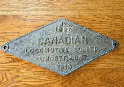 Tabliczka z parowozu Canadian 1919 — praca Mariusz, Gdańsk