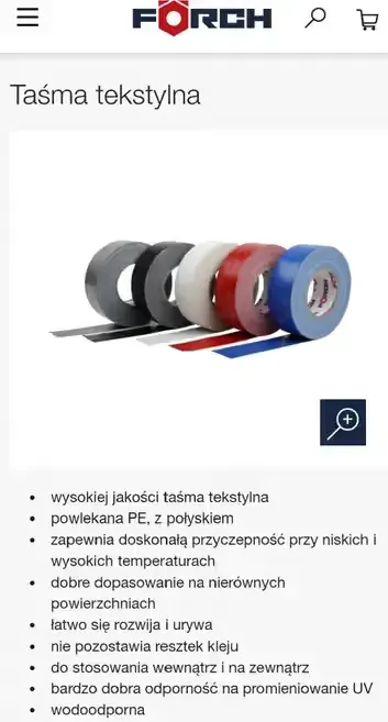 Taśma tekstylna Förch czerwona — praca Tomi, Poznań