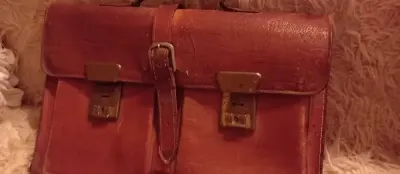 Teczka , torba, aktówka skórzana Vintage PRL — praca Anna, Warszawa