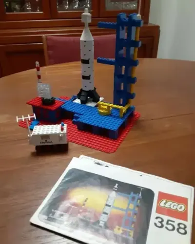 tylko dzis LEGO 358 Legoland,Space, baza rakietowa unikat 1973 rok — praca Daria, Kraków