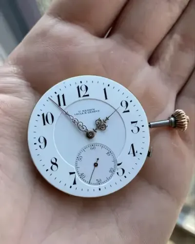 Ulysse Nardin Mechanizm zegarka kieszonkowego — praca Bar, Szczecin