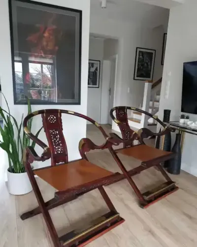 Unikatowe składane krzesło symbol kultury Chin 684/2025 — praca Jakub, Szczecin